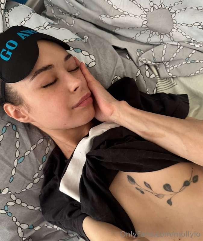 I pretend to be asleep...But in reality, I'm just enjoying t..