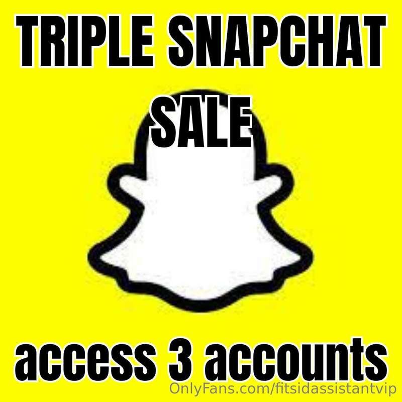 ⚠️ 𝑻𝑹𝑰𝑷𝑳𝑬 𝑺𝑵𝑨𝑷𝑪𝑯𝑨𝑻 𝑺𝑨𝑳𝑬 ⚠️
*Immediate access to 3 different ..