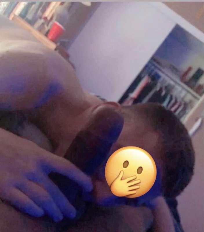 Watch my boyfriend @HUNGEASTON SUCK my big DICK and DEEPTHRO..