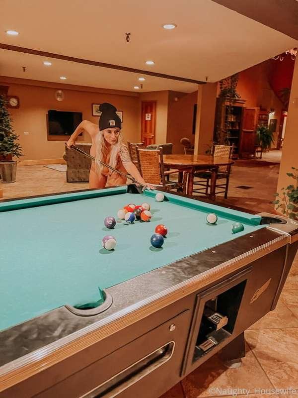 I did something naughty on this public pool table…..  Tip $2..
