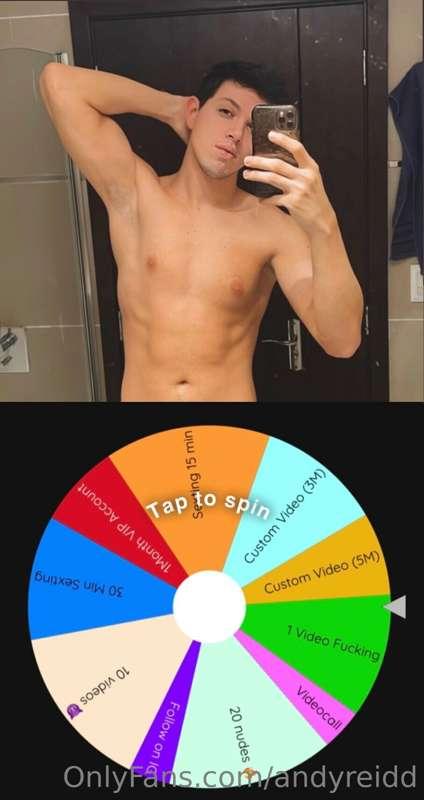 🔥😍BUY A SPIN & WIN AMAZING PRIZES!😍🔥
1 Spin = $25 😏
2 Spins ..