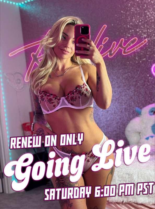 💜 𝗚𝗢𝗜𝗡𝗚 𝗟𝗜𝗩𝗘 🔴 𝗦𝗔𝗧𝗨𝗥𝗗𝗔𝗬 𝗔𝗧 𝟲:𝟬𝟬 𝗣𝗠 𝗣𝗦𝗧 👙 𝙍𝙀𝙉𝙀𝙒 𝙊𝙉 𝙊𝙉𝙇𝙔 ✅Join..