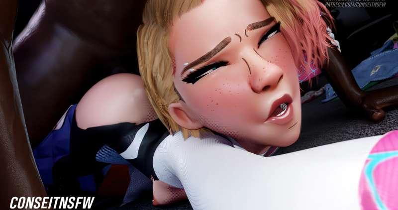 (4K-1080p) Spider-Gwen burning the midnight oil - no watermark