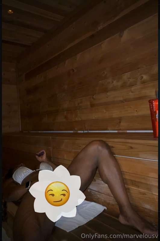 💦NEW💦 PUBLIC WHITE BIKKINI SAUNA MASTURBATION Got a little c..