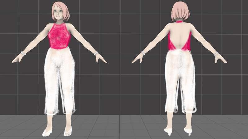 Redesigning an outfit for Sakura