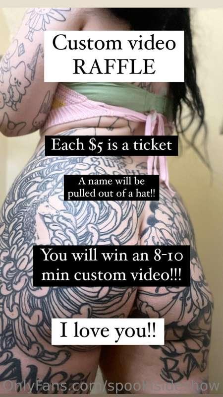 1 ticket - $5
2 tickets- $10
4 tickets - $20

Each ticket yo..
