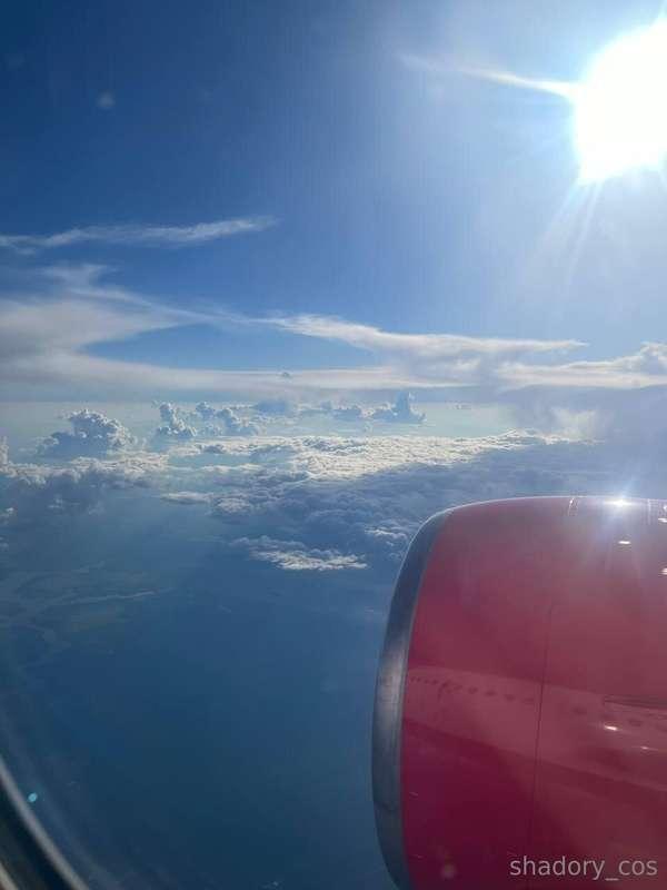 The flight between cities was short, but I'm always happy wh..