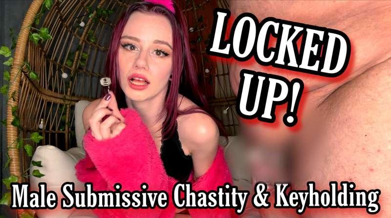 NEW FEMDOM VIDEO - Locking him up forever! Good boys get rew..