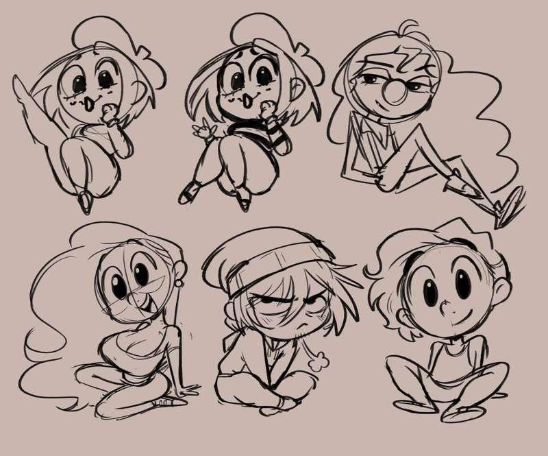 chibi OC sticker concepts
