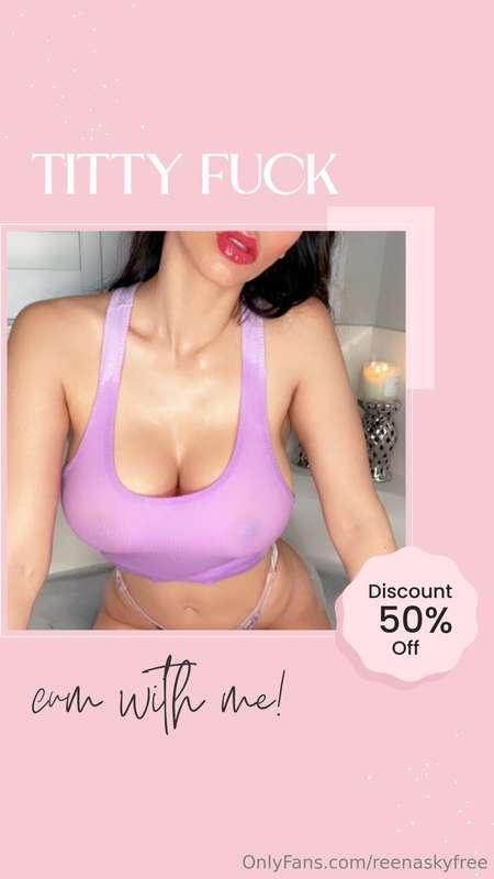 Yes, daddy!🤤 Love to make you CUM all over my perky tits aft..
