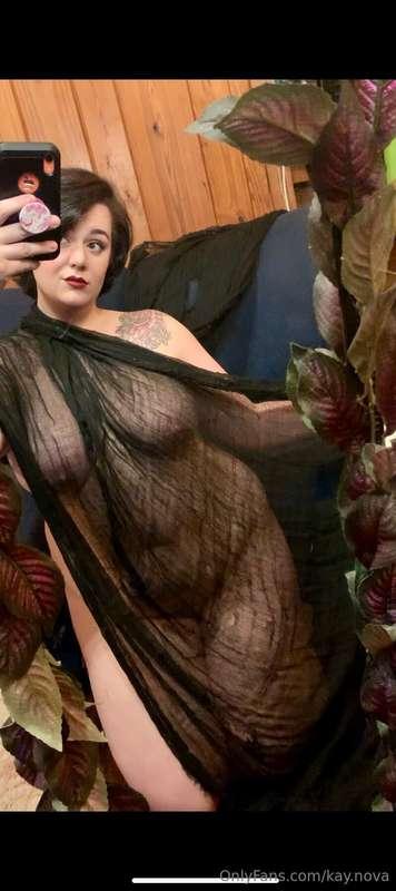 I felt like an ethereal, forest goddess with some fabric I f..