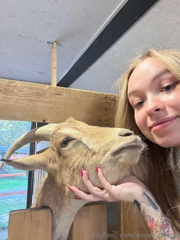 I was always afraid of goats because I thought they would ge..