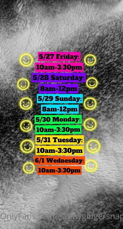 Here’s my schedule for the next few days:  Eastern Standard ..