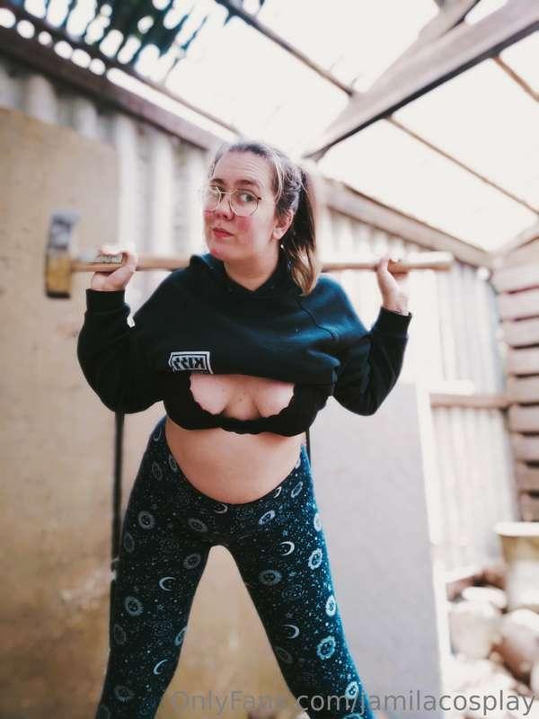 When it gets a little warm out chopping wood🤭🥵