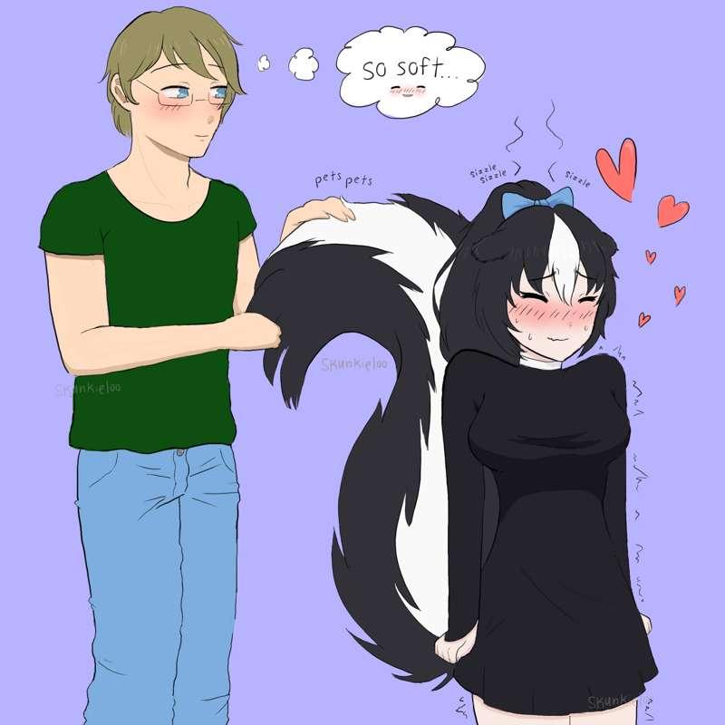 Yuka gets tail pets