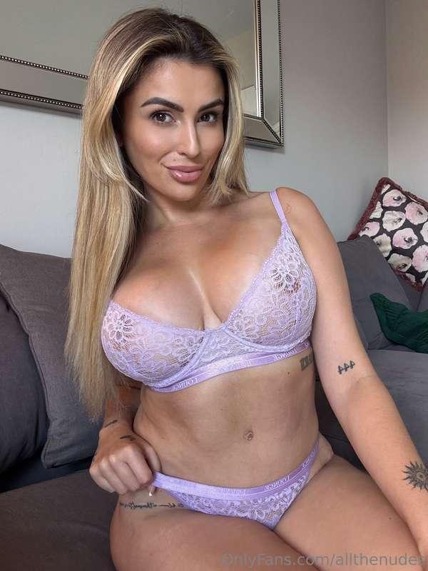 Do you like me better in soft lace… or nothing at all?