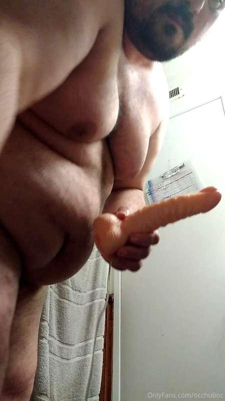 Dildo play (first time in over a month was a little tight)