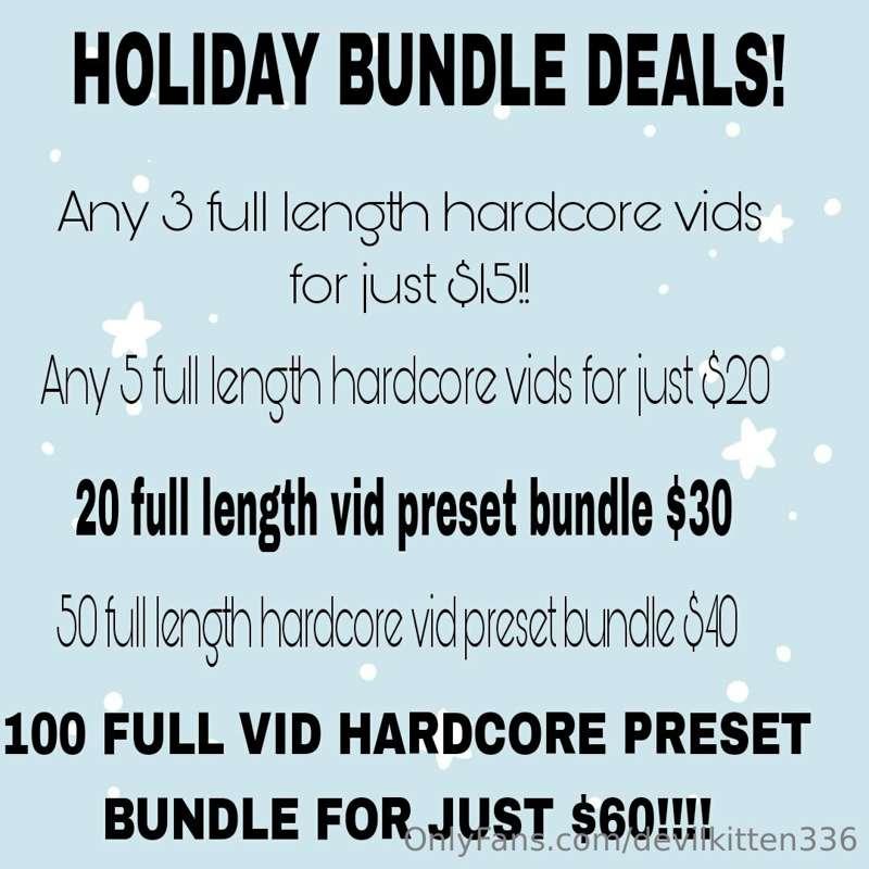 Huge holiday deals!!! Just send a tip for the bundle you wan..