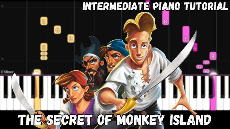 Intermediate MIDI - The Secret of Monkey Island Opening Theme (Atlantic Notes Arrangement + Tempo + Colors + Key)