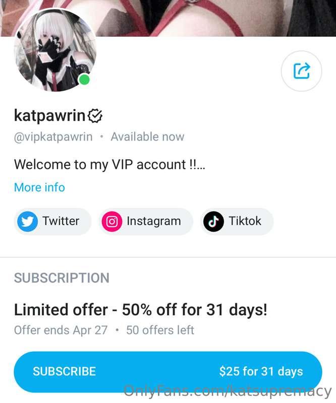 50% OFF on @vipkatpawrin