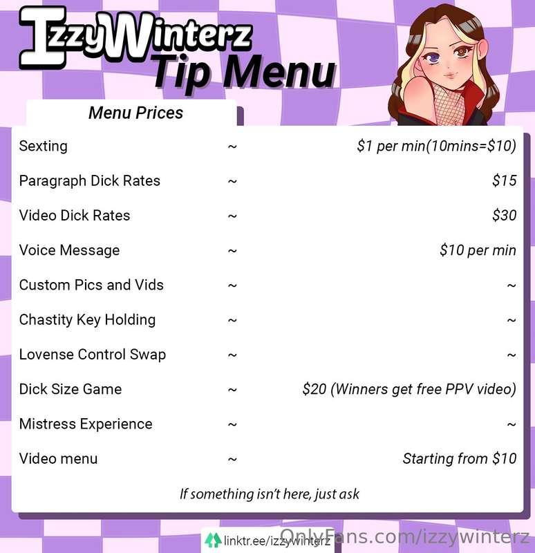 New Menu! 💕

DM me if you want to know about my PPV Videos! ..