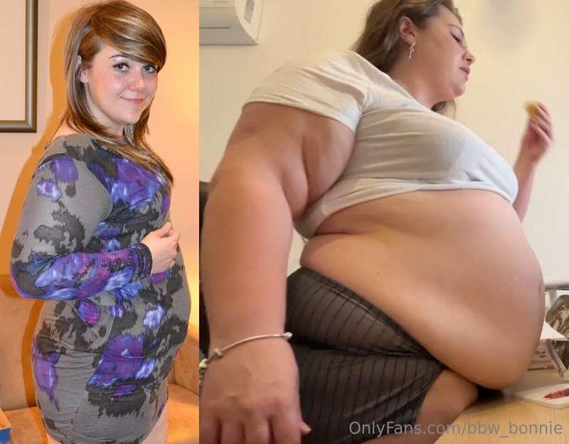 Then & NOW...stuffed before VS stuffed now💦  Tip this post s..