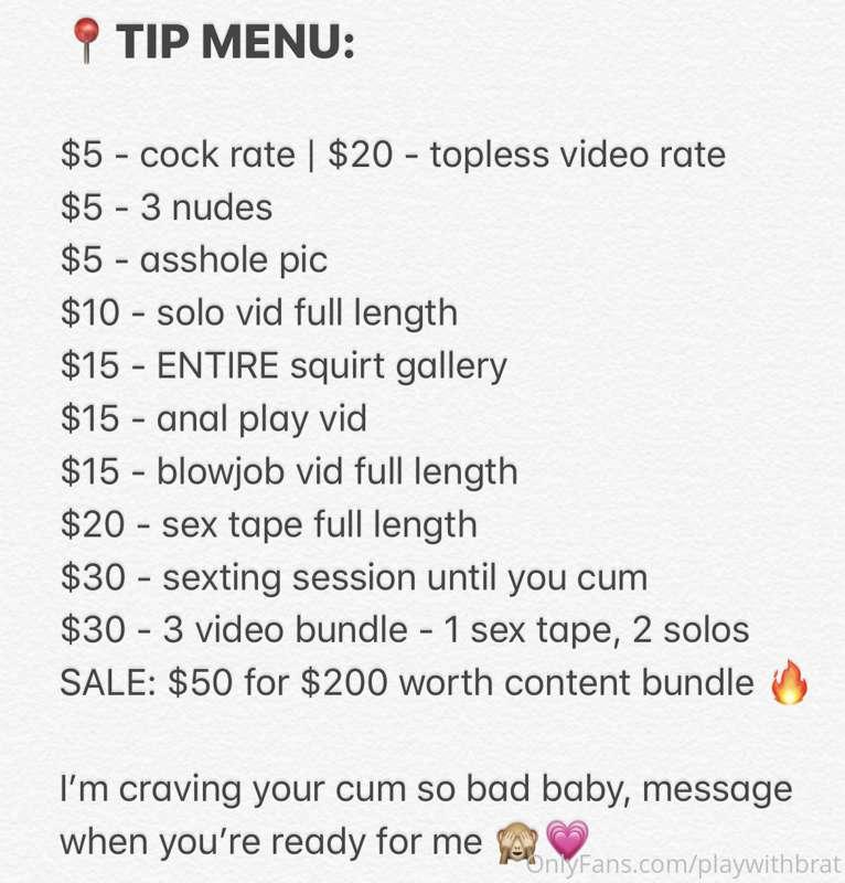 Tip this post for whatever your cock desires 😇💦
