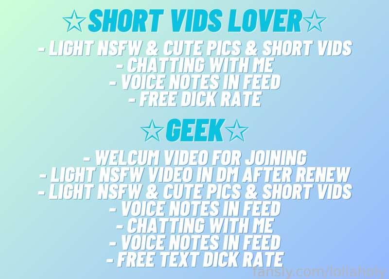 𝗯𝗲𝗻𝗲𝗳𝗶𝘁𝘀 𝘆𝗼𝘂 𝗴𝗲𝘁 𝘄𝗵𝗲𝗻 𝘆𝗼𝘂 𝘀𝘂𝗯𝘀𝗰𝗿𝗶𝗯𝗲
⸺ ࿔ ⊹ ♡ ⊹ ࿔ ⸺
i’ve decided to tell you about all the benefits of each subscription (5 tiers) in these pictures so it’s easier for you to choose what’s best for you (and maybe discover something you didn’t know you’re missing hehe)
i made sure every tier gives you something special &lt;3 swap pics and subscribe!

read about exclusive bonuses -&gt; https://fansly.com/post/798349151757676547
read about renew gifts -&gt; https://fansly.com/post/778021638175203328