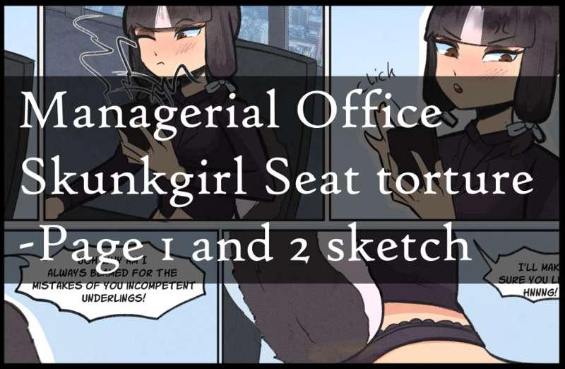 Request: Managerial office skunkgirl using her coworker as a fart filter