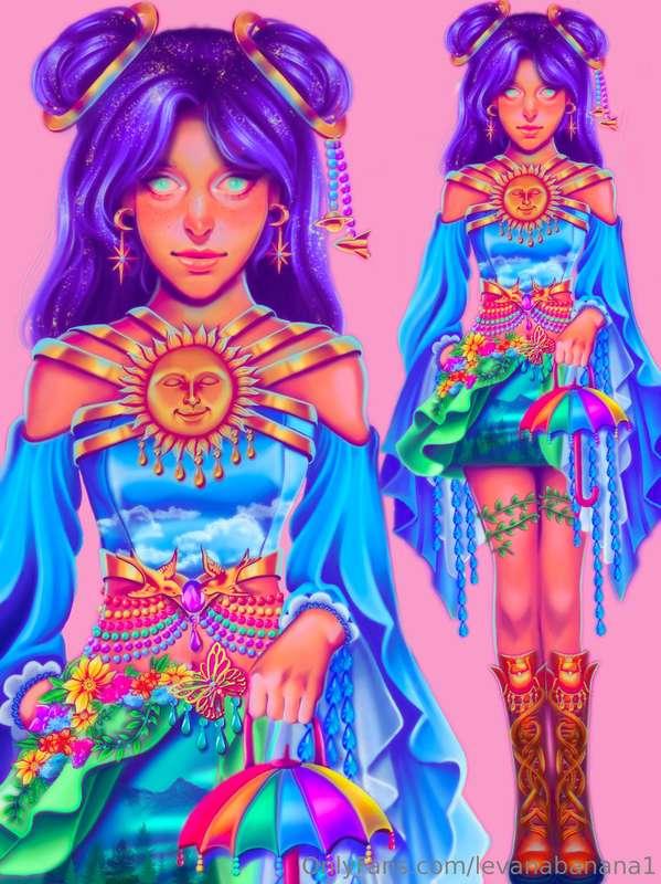 I finished this drawing ! It’s an outfit design, the top rep..