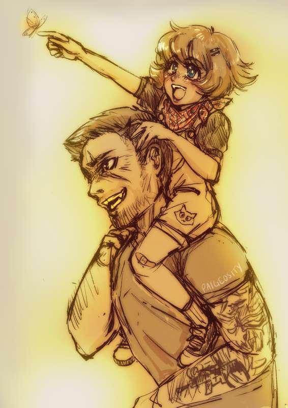 Some wholesome fan art 🐺🐱❤️