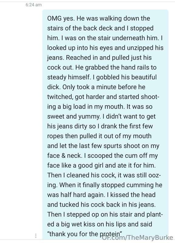 Story time! I gave my husband a blowjob last night. ❤️