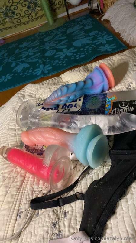 All of them covered in juices after a session with my favori..
