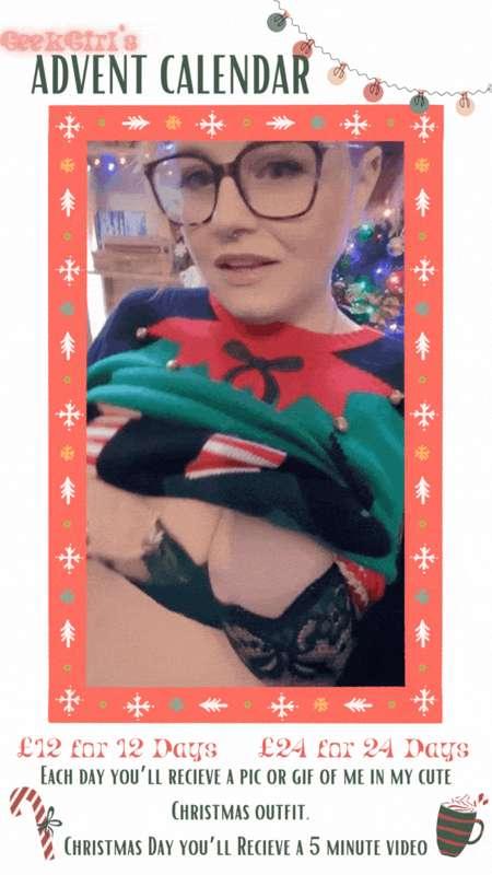 Geek Girl's XMas Advent Calendar!

For those already subbed you will get these every day included with your Sub (All Tiers).

For anyone else, just contact me by DM and I'll give you the details 🎄

 #FYP #BBW #MILF #AltGirl #AltMilf #Redhead #GirlswithGlasses #GirlswithTattoos #GirlswithPiercings #Christmas #XMas 