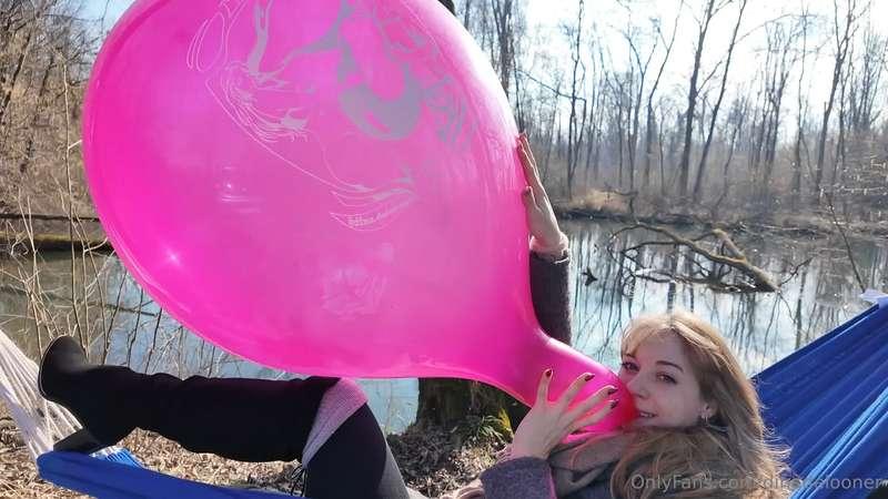 German LoonerGirl Swinging on Hammock on a pretty Day with a..