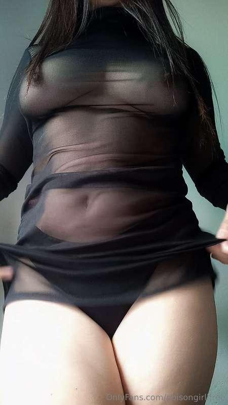 I'm taking it off slowly...The blouse goes up, the breasts s..