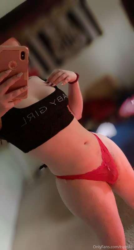 Naughty in red lace