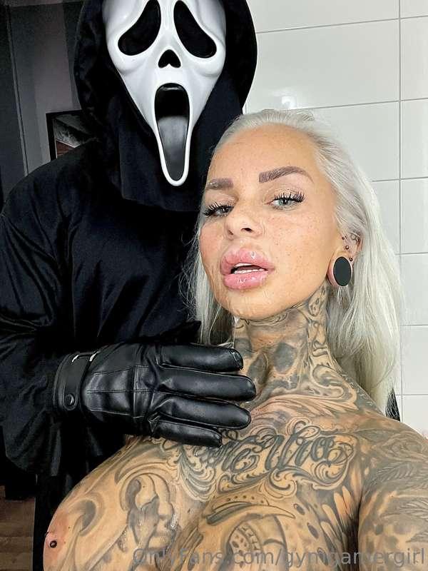 💦OMG ghostface cum so bad in my face 🖤🔥 Halloween alert⚠️😮‍💨