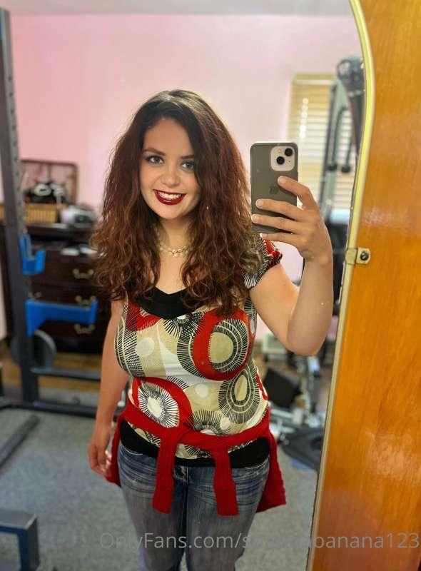 New pic of me today in my outfit for 4th of July weekend