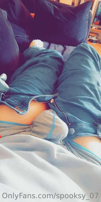 😈😈SWIPE TO TAKE MY LITTLE COCK OUT MY PANTIES😈😈