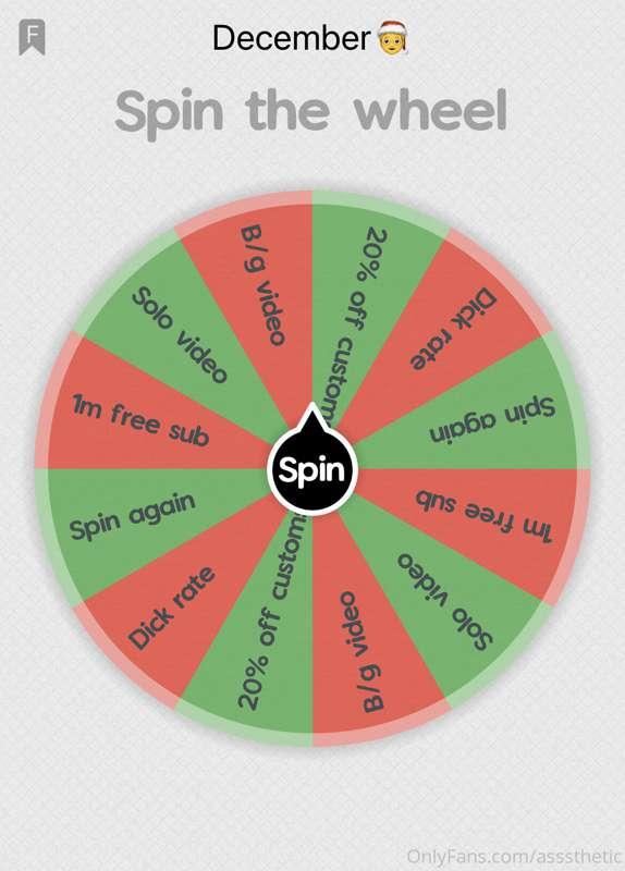 **SPIN THE WHEEL IS BACK**🎅

It’s my fav month so I’m bringi..