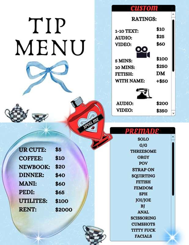♥️ TIP MENU ♥️