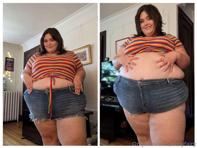 It's always so crazy hot to me how much my belly expands wit..