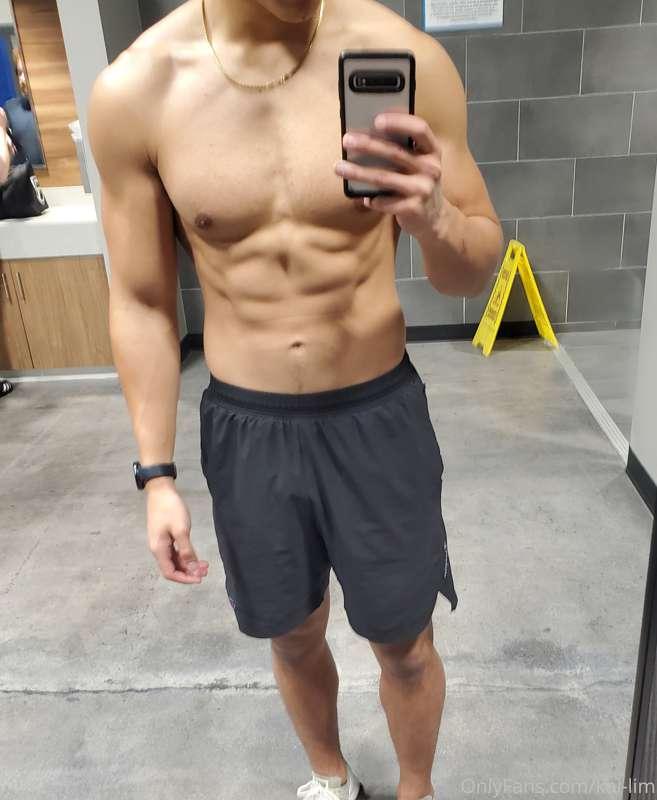 just got done working out, cum join me in the shower