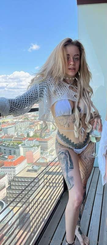 enjoying a glass of wine with a view 😊 tell me what do you p..