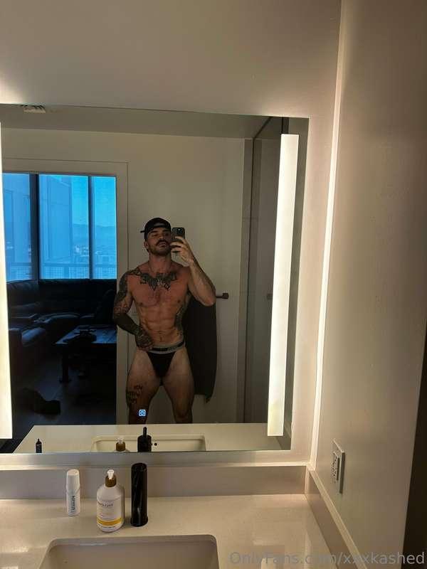 Just got home tried on some old jock straps I found from my ..