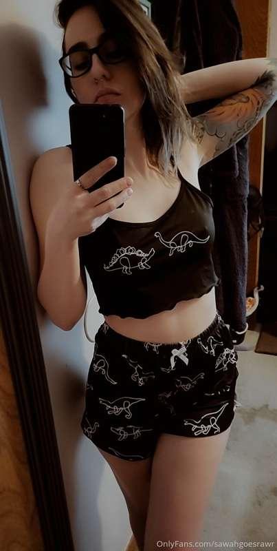 Like my pj's?  And yes, I woke up like this. I sleep in make..