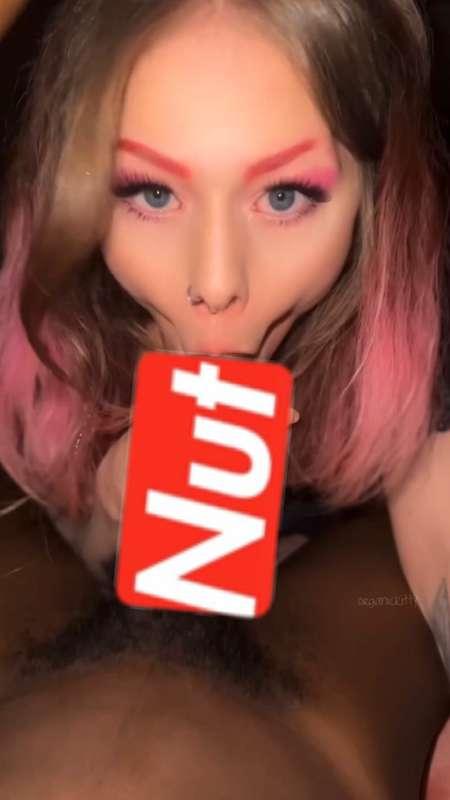 Do I look pretty with a dick in my mouth? Sucking and fuckin..