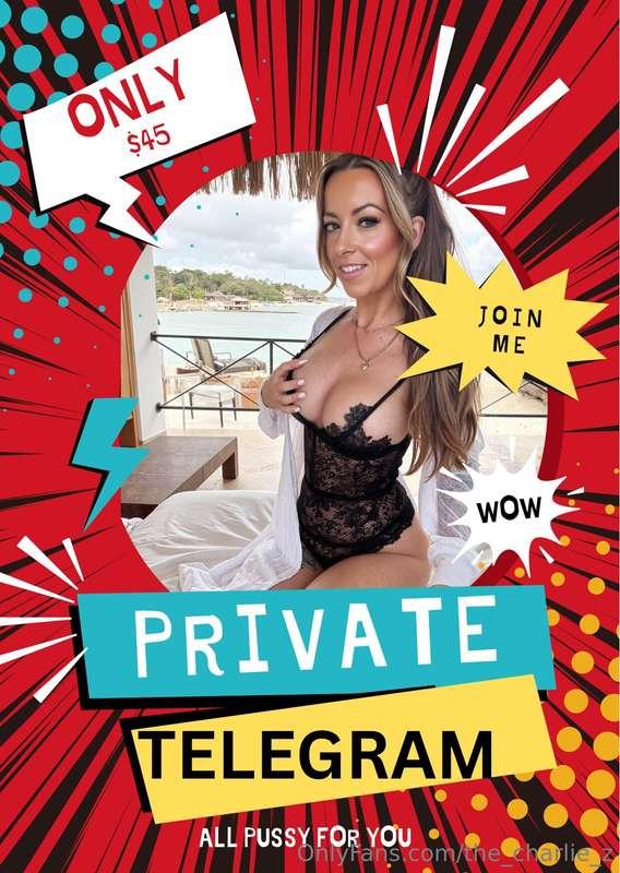 NEW 🆕 MY PRIVATE TELEGRAM CHANNEL ONLY $45, will be $80 , so..