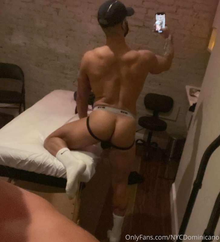 I love giving massages in my jock